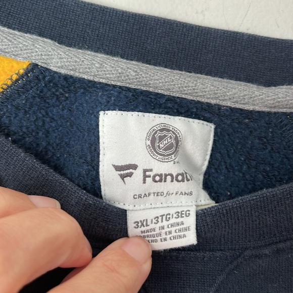 Fanatics Nashville Predators Oversized Crewneck Sweatshirt Size 3XL + - Picture 3 of 4